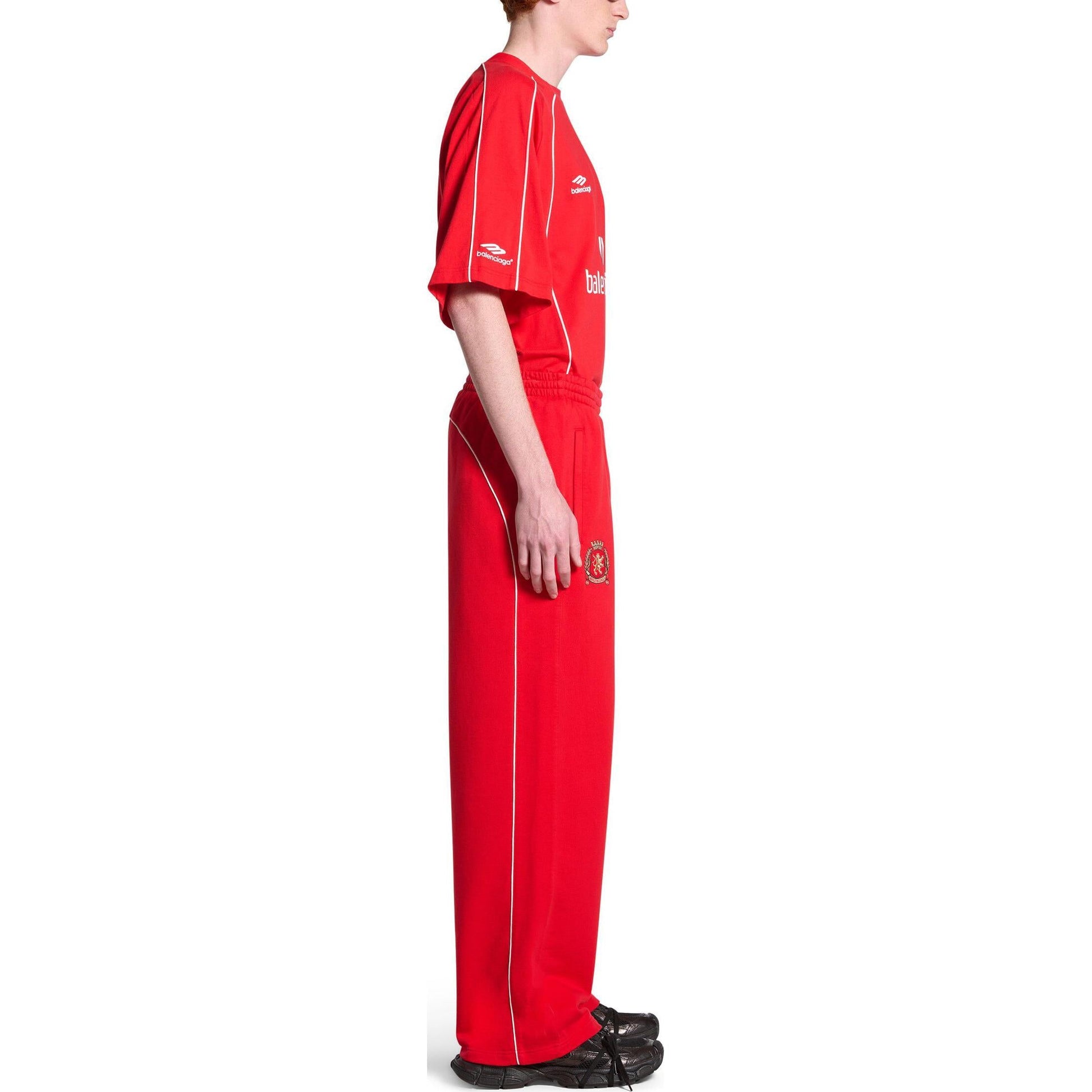 Balenciaga Soccer Baggy Sweatpants 'Red White' 777708TPVW36643