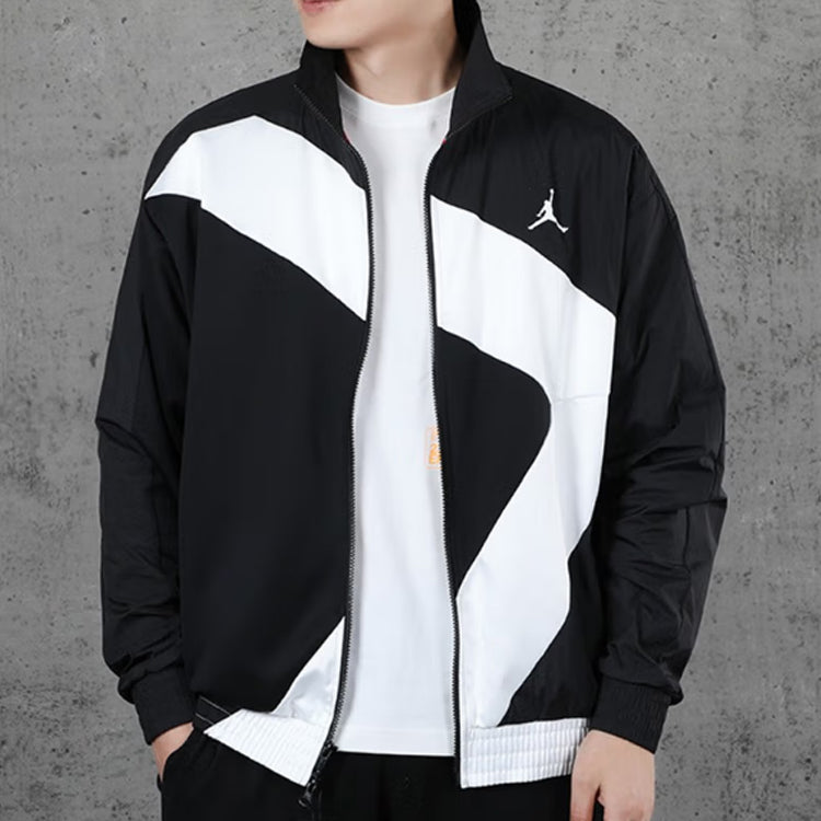 Air Jordan Wings Diamond Retro Sports Running Training Stand Collar Jacket Black CI7916-010