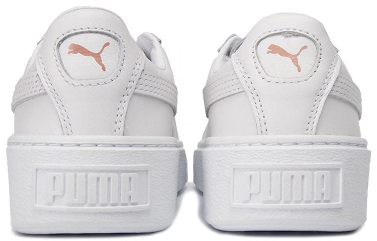 (WMNS) PUMA Basket Platform Metallic 'White Rose Gold' 366169-03
