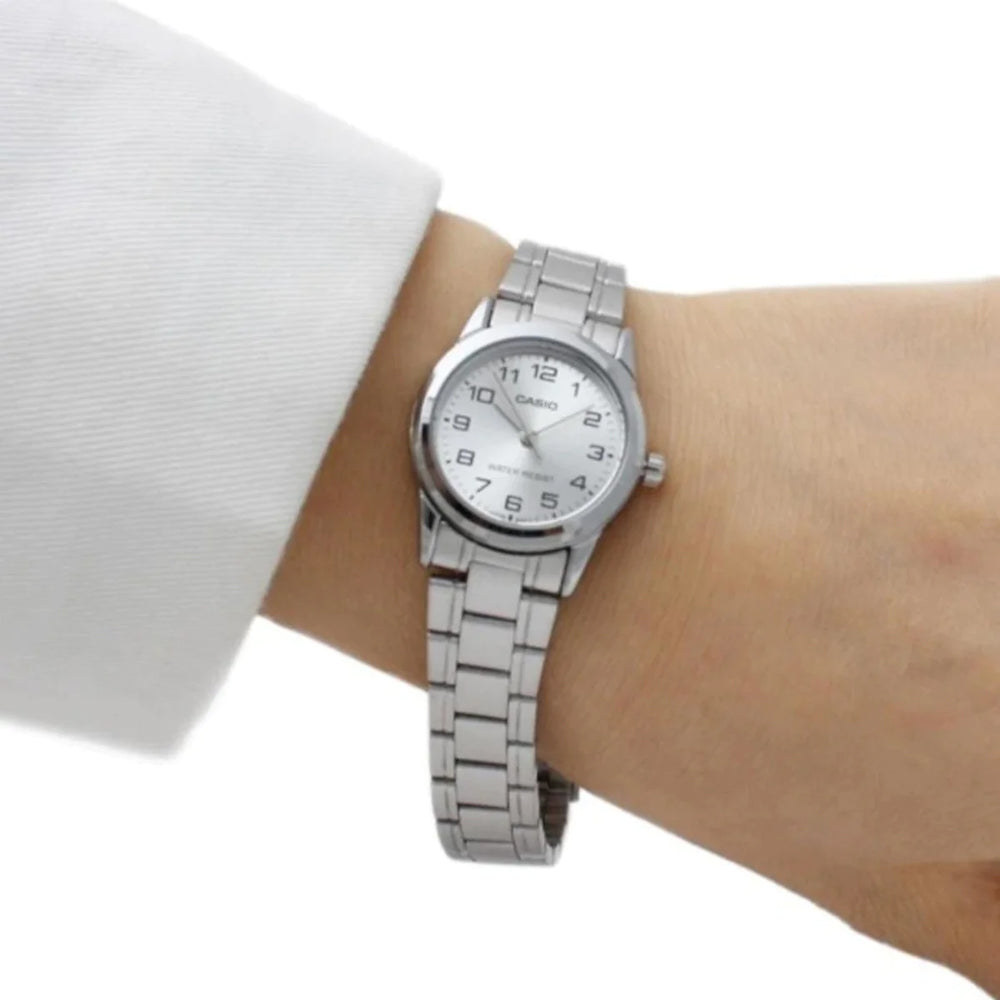 CASIO Quartz Waterproof Silver Analog LTP-V001D-7BUDF