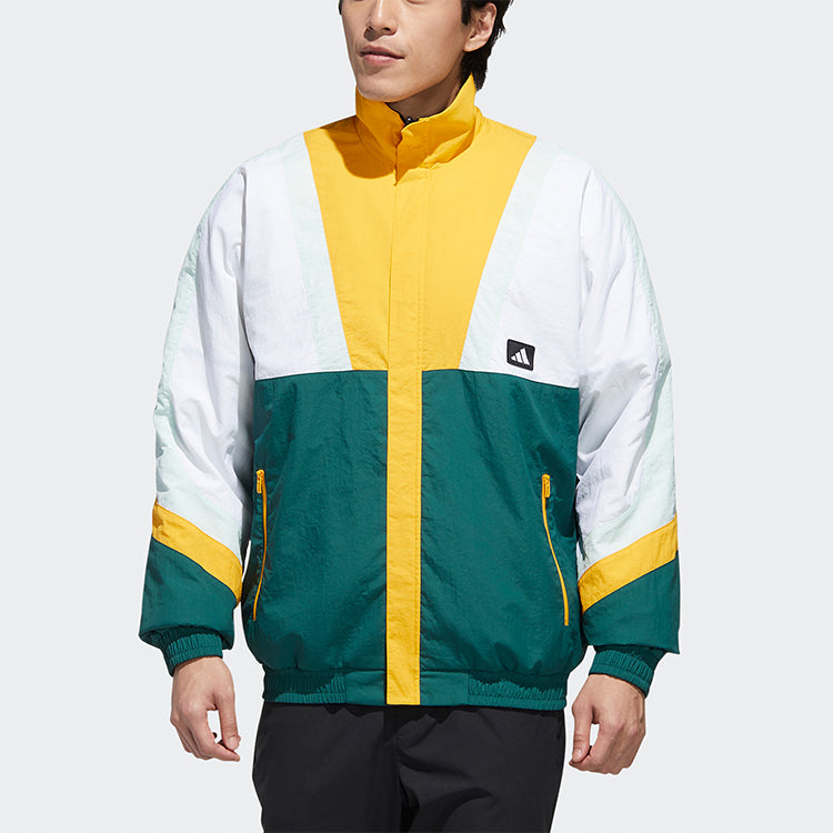 adidas UB JKT SILO Logo Casual Sports Colorblock Jacket Forest Green GM4444