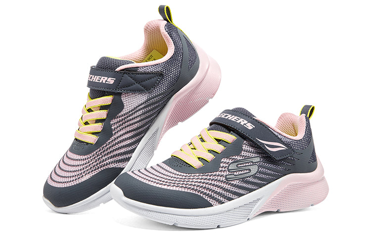 (GS) Skechers Girls Microspec Rejoice Racer 'Grey Pink' 302349L-CCMT