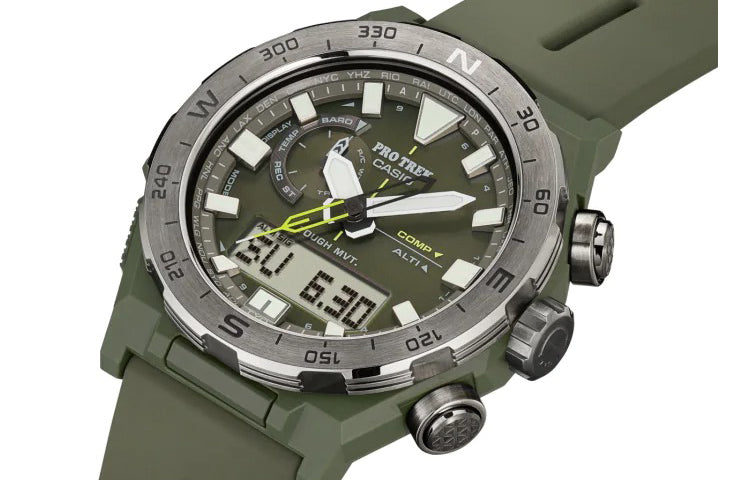 Casio Pro Trek Mountaineering Analog-Digital Watch 'Green Metallic' PRW-6800Y-3JF-PERSON