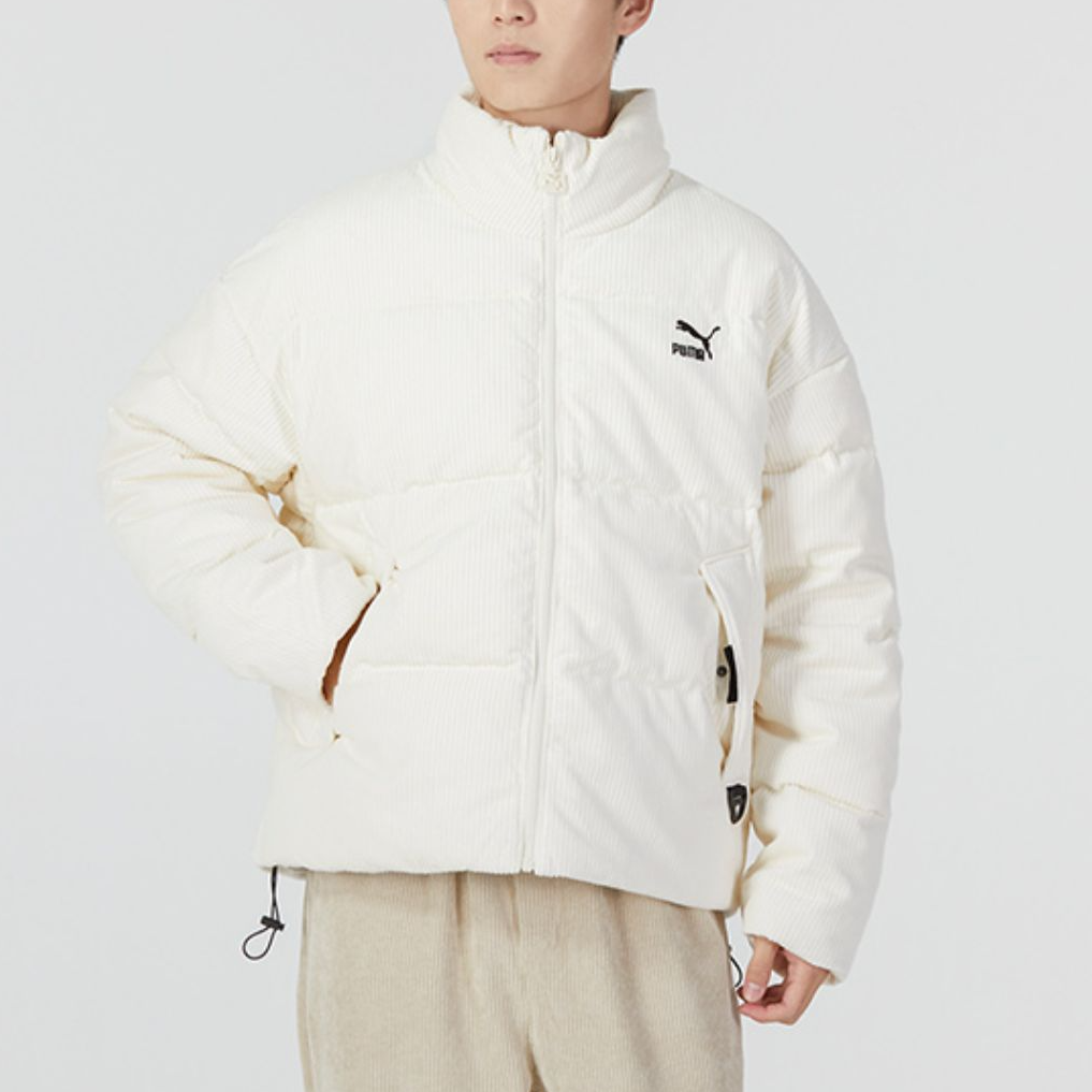 PUMA Logo Athletic Jacket 'White' 535581-65
