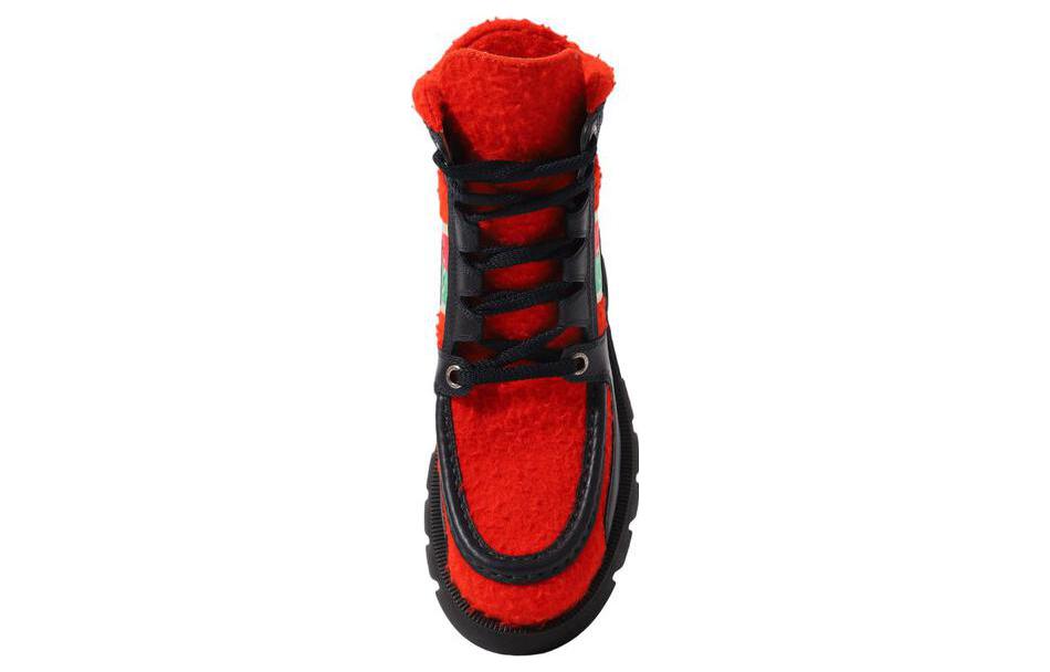 (WMNS) Gucci x North Face Romance Ankle High Boots 'Red Black' 681771-2JW20-6571