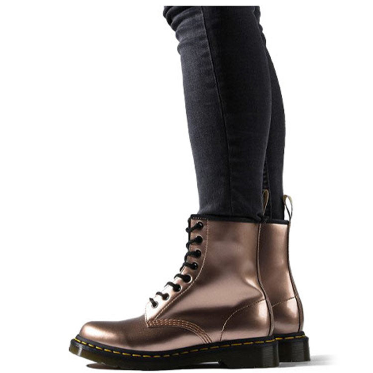 (WMNS) Dr. Martens Vegan 1460 Metallic Chrome 'Rose Gold' 24865716