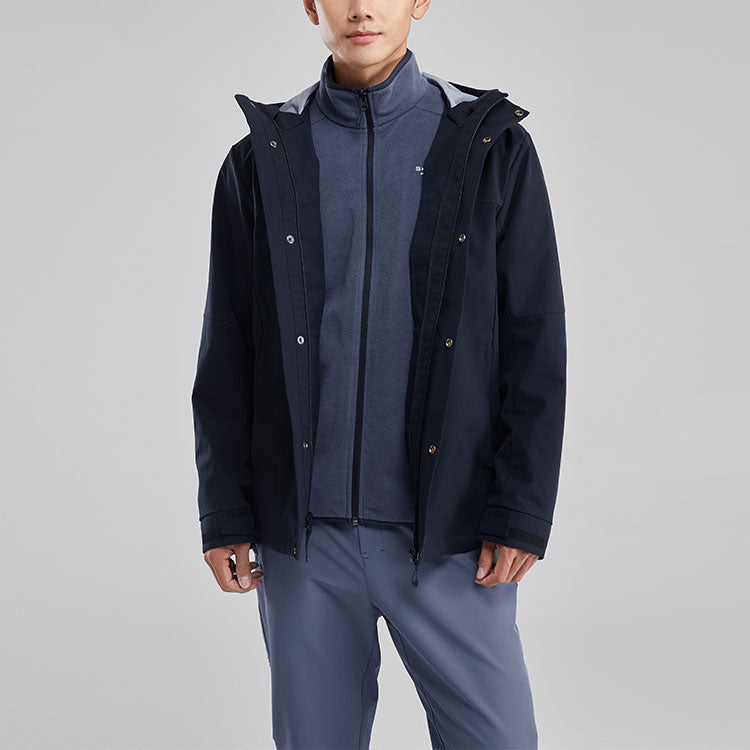 Skechers Solid Color Zipper 3-In-1 Jacket 'Black' P423M167-0018