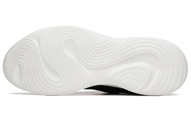ANTA Leather Running Shoes 'Black White' 112215571-6
