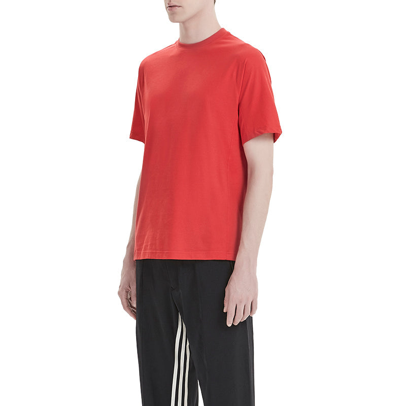 Y-3 Casual Cozy Round Neck Short Sleeve Orange Red T-Shirt FJ0367