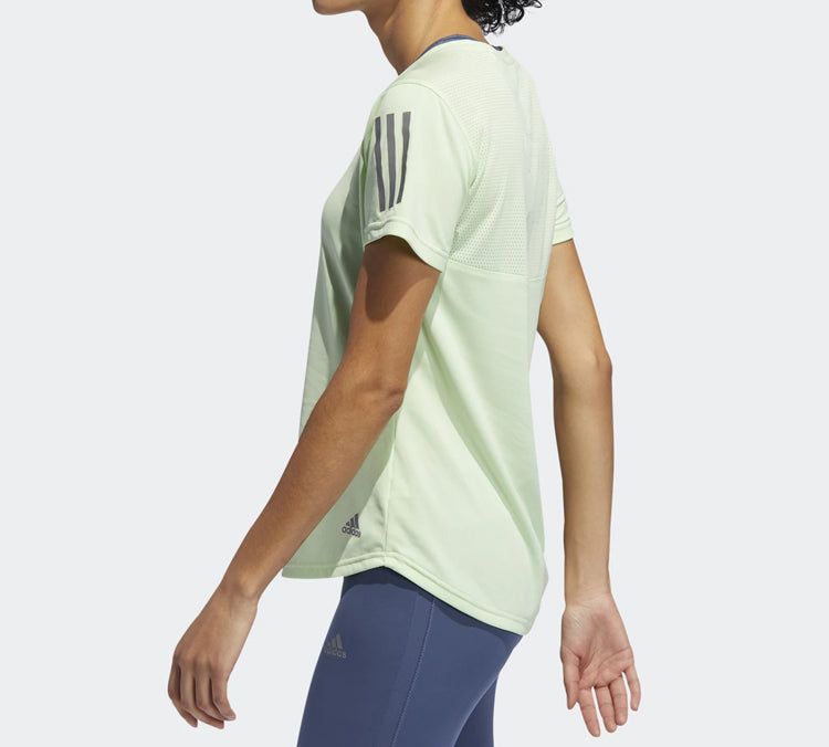 (WMNS) adidas Own The Run Tee Reflective Printing Sports Short Sleeve Green DZ2272