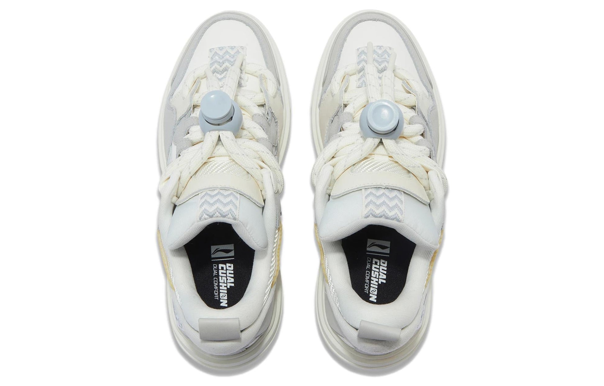 Li-Ning Weiwu SWAG Skate Shoes 'White Grey' AECT053-4