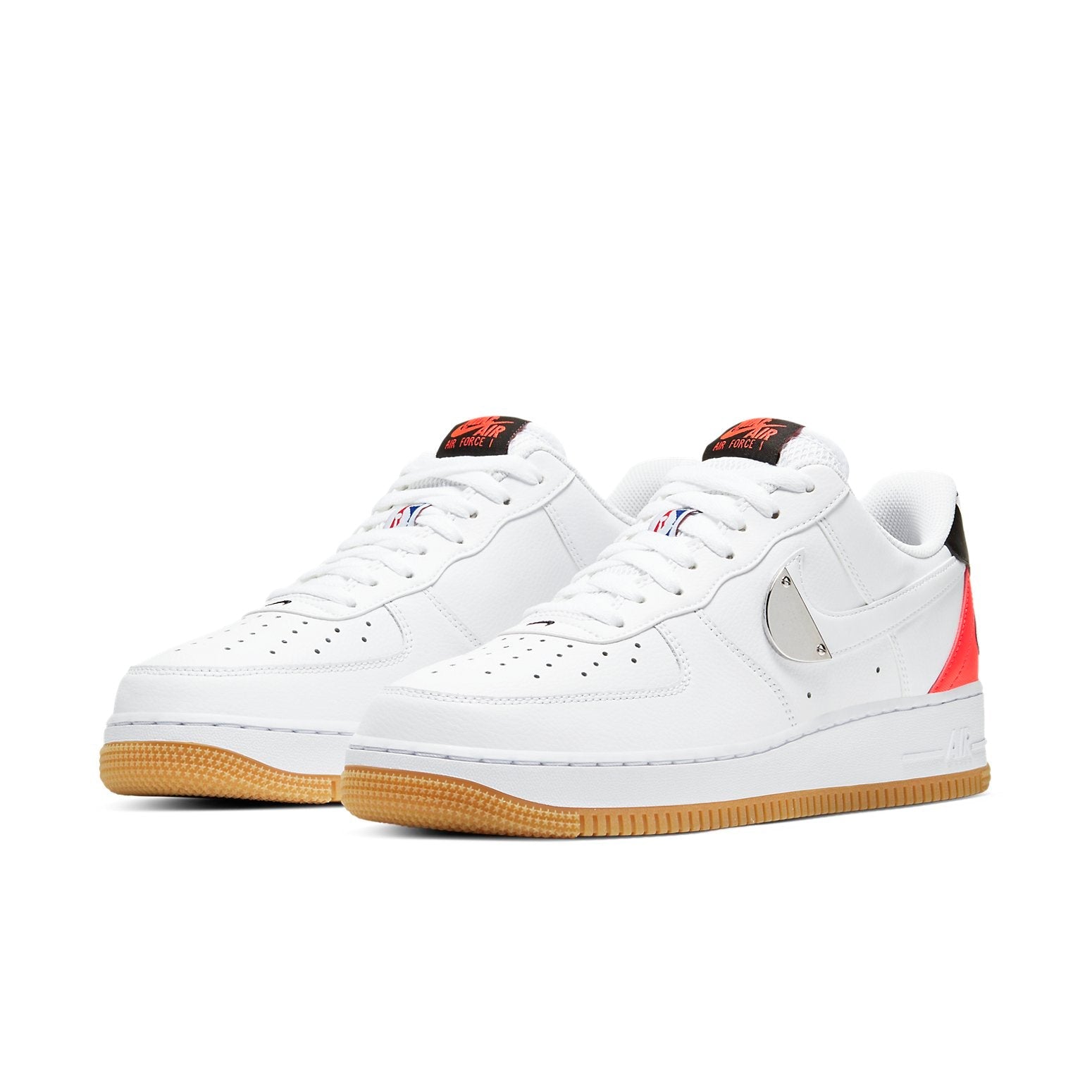 Nike x NBA Air Force 1 '07 LV8 'White Bright Crimson' CT2298-101