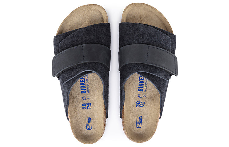 (WMNS) Birkenstock Kyoto Series Cowhide Suede Cozy Soft Sole Fashion Blue Version Sandals 1019291