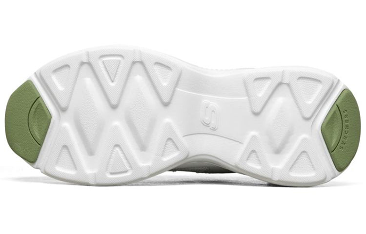 (WMNS) Skechers D'lites Airy Sports Shoes White/Green/Yellow 88888105-WGRN