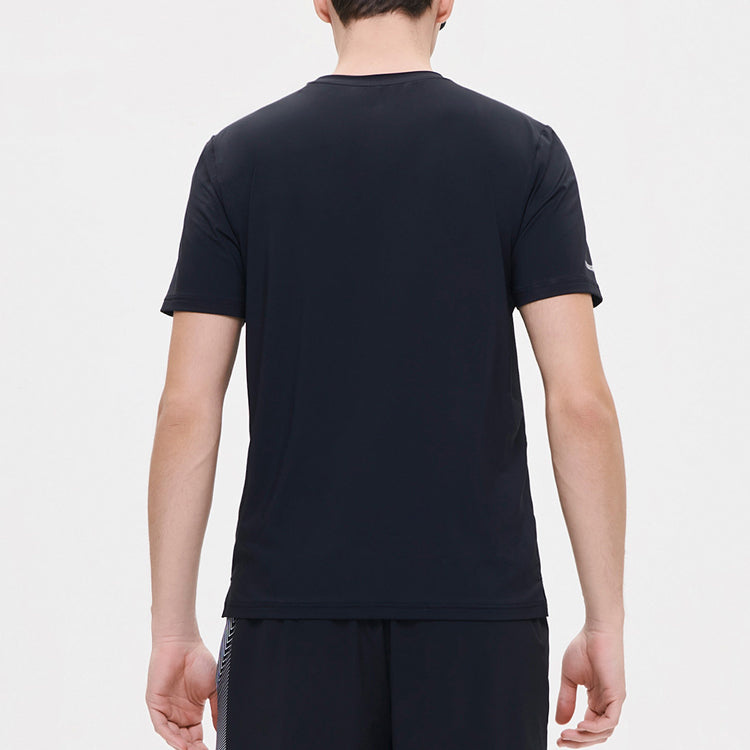 FILA Athletics Logo Printing Round Neck Pullover Short Sleeve Black A11M121118F-BK