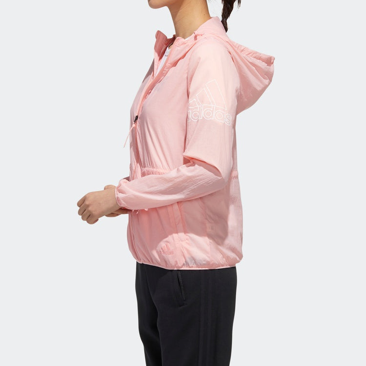(WMNS) adidas Windbreaker Bos Jacket Windproof Pink Red FT2886