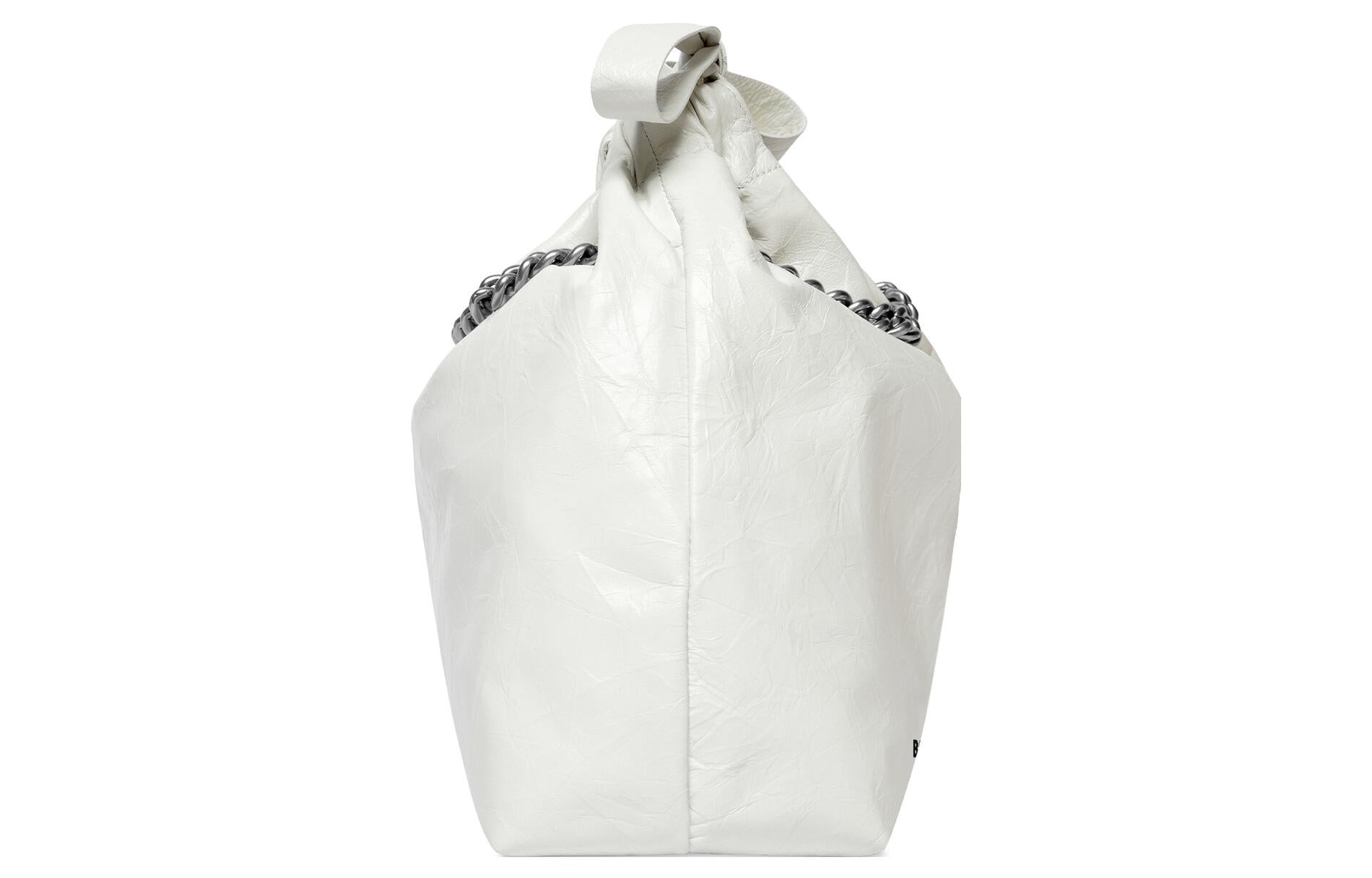 (WMNS) Balenciaga Crush Small Tote Bag 'Optic White' 742942210IU9001