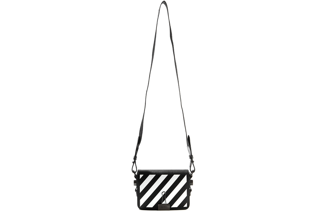 (WMNS) Off-White Leather shoulder bag Black/White OWNA038S20LEA0011001
