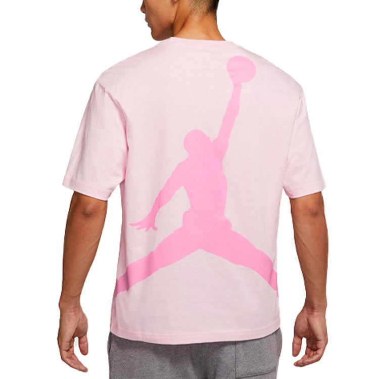 Men's Air Jordan Casual Sports Breathable Short Sleeve Pink T-Shirt DR9621-603