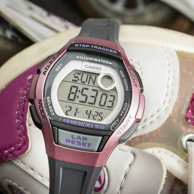 CASIO Waterproof Sports Shockproof Purple Digital LWS-2000H-4A