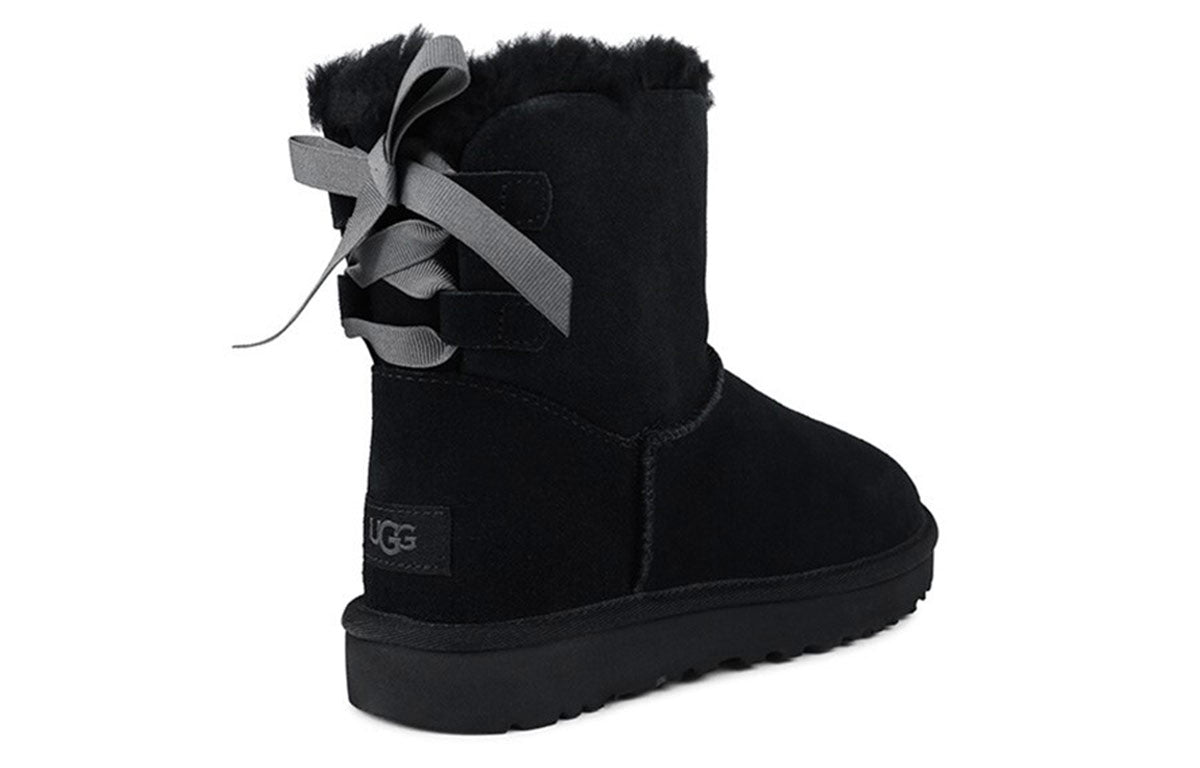 (WMNS) UGG Mini Continuity Bow Fleece Lined Black 1110705-BLK