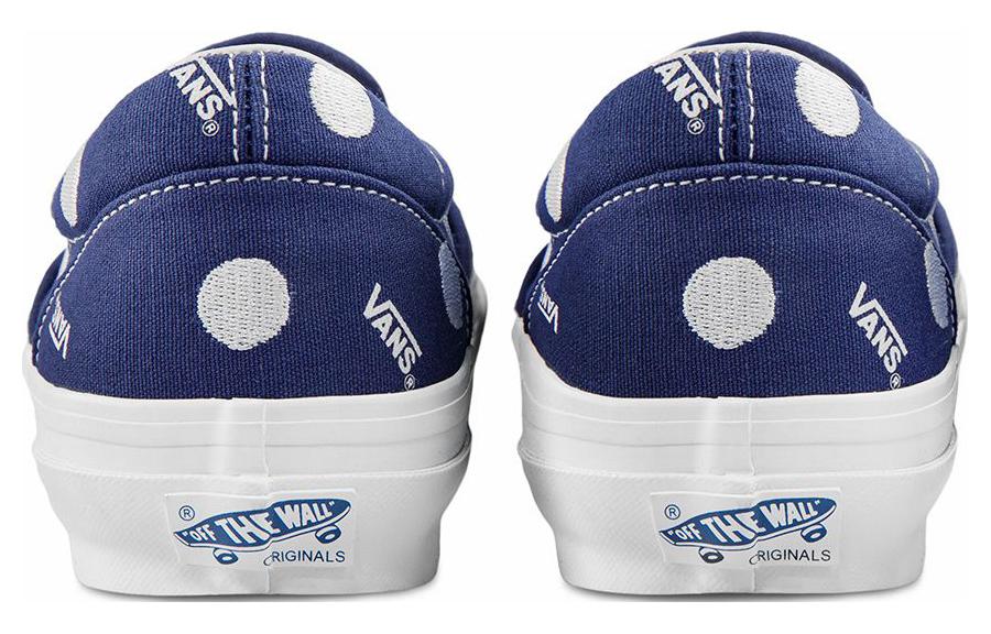 Vans OG Classic Slip-on LX Low Top Casual Skateboarding Shoes Unisex White Blue VN0A45JK84A