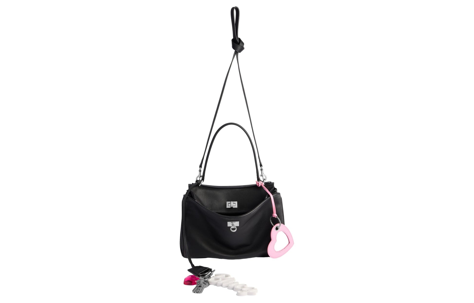 (WMNS) Balenciaga Rodeo Small Handbag Used Effect With One Charm 'Black' 7897792AA831000