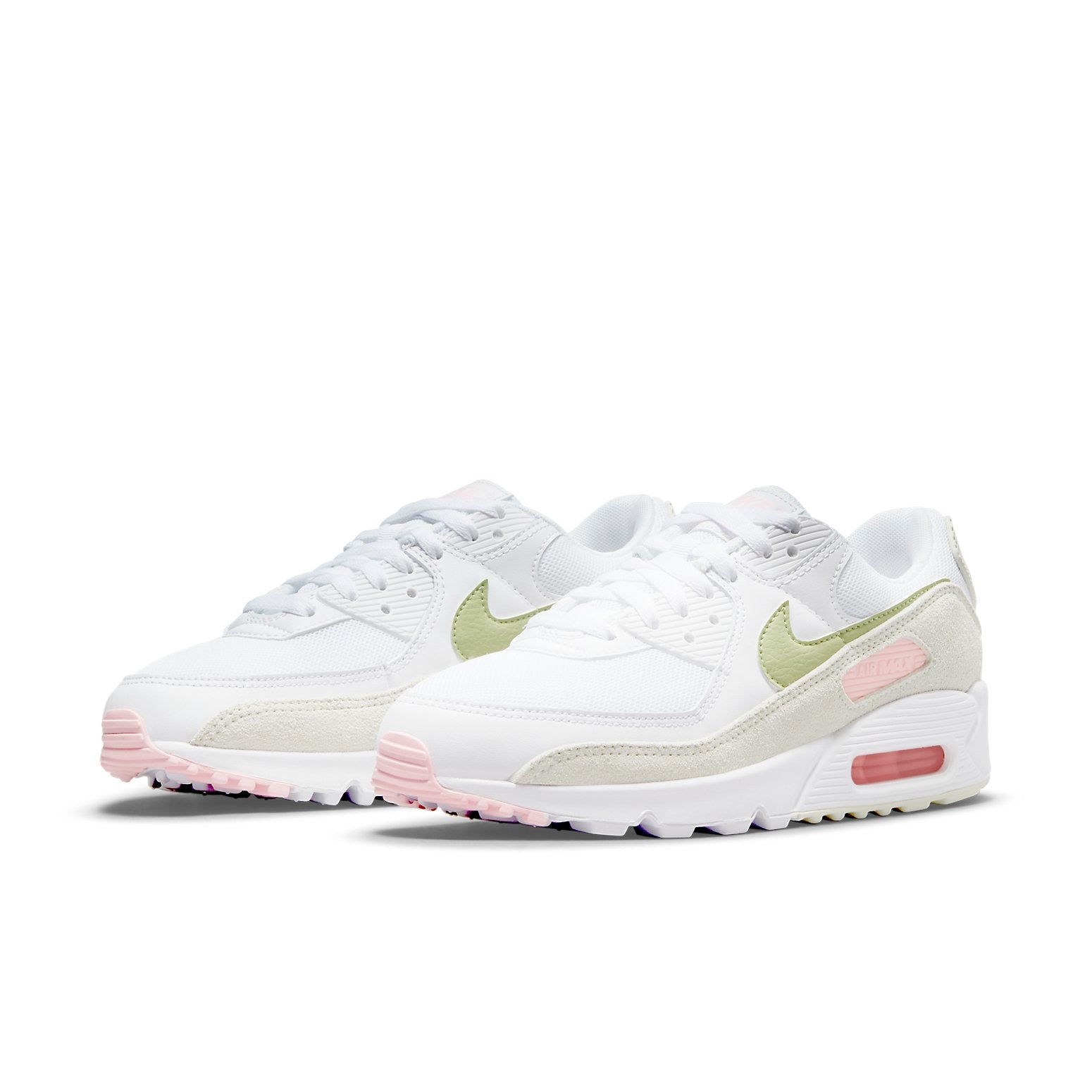 (WMNS) Nike Air Max 90 'White Light Olive Pink' DM2874-100