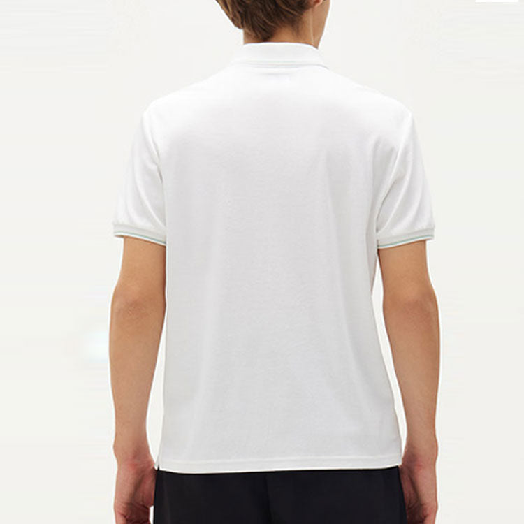 FILA Solid Color Athleisure Casual Sports Short Sleeve Polo Shirt White F11M138157F-WT