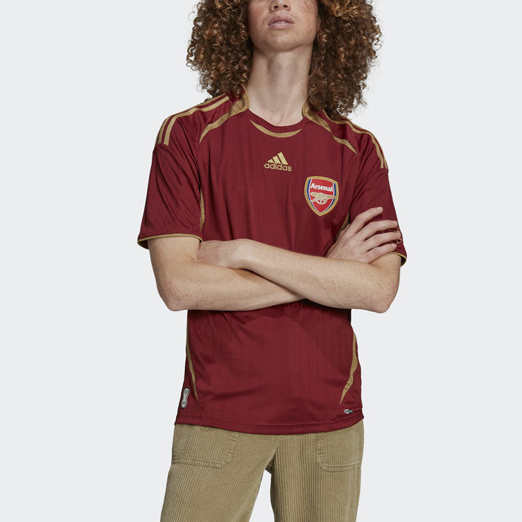 adidas Round Neck Alphabet Printing Short Sleeve Red H35891