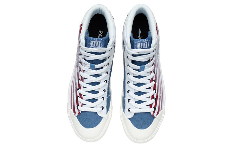 Li-Ning x Keith Haring x Disney Mickey Mouse Skate Shoes 'White Red Blue' AECR061-1