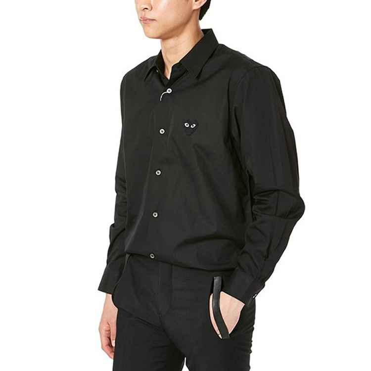 COMME des GARCONS PLAY Black Emblem Button Down 'Black' AZ-B004-051-1