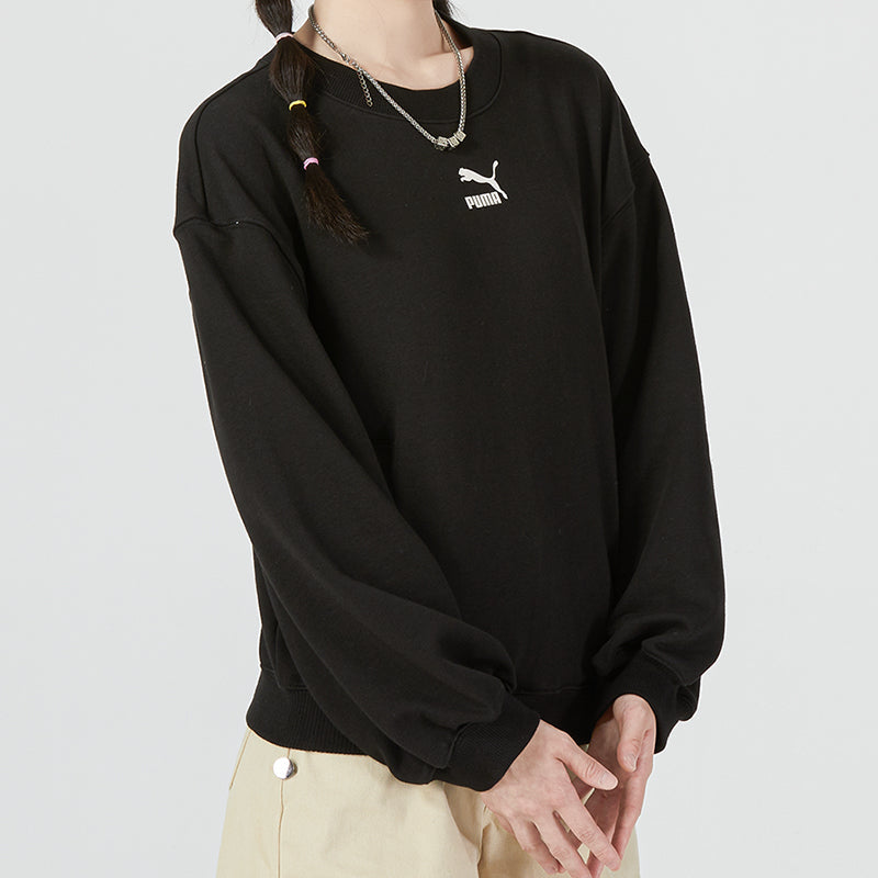 (WMNS) PUMA Graphic Sweatshirt 'Black' 537518-01