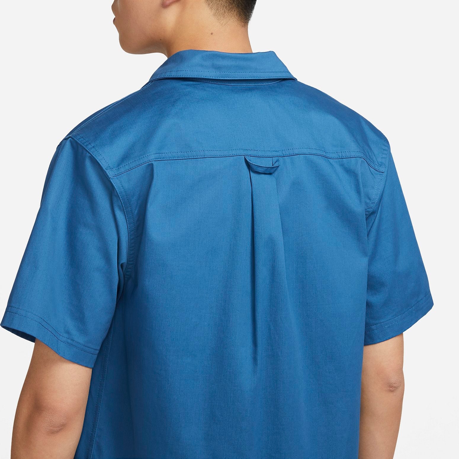 Nike SB Tanglin Short-sleeved woven button-down skateboard shirt 'Blue' FQ0400-457