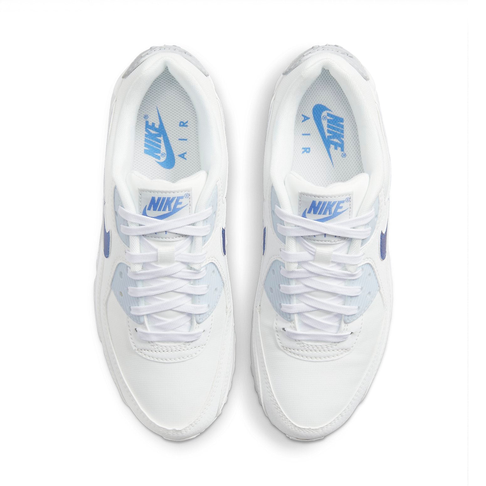 (WMNS) Nike Air Max 90 'White Metallic Blue' DX0115-100