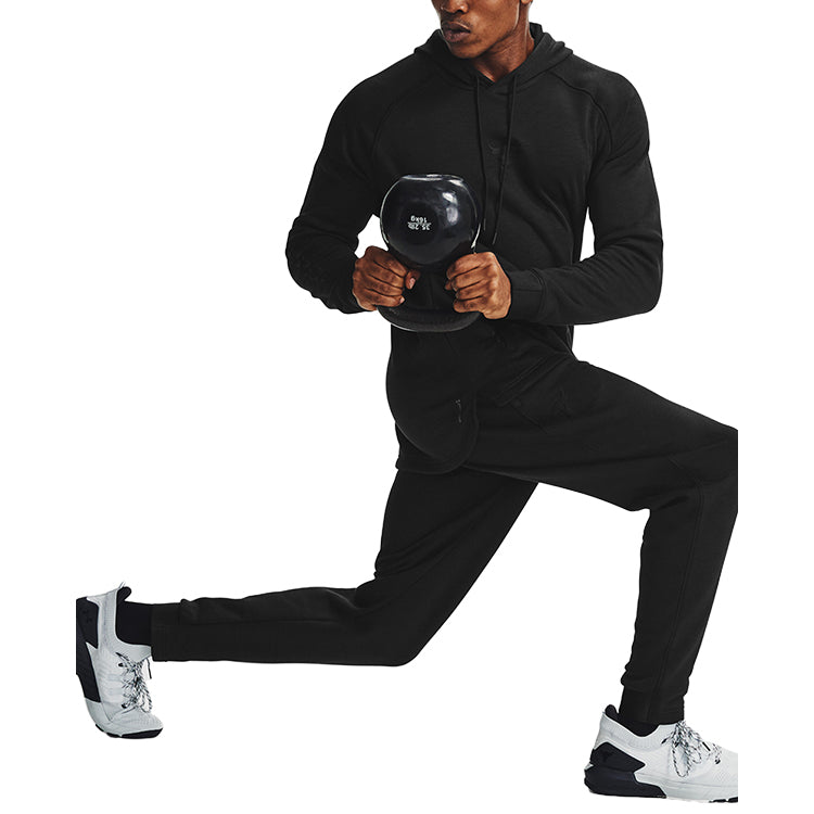 Under Armour Project Rock Charged Cotton Logo Hoodie 'Black' 1357193-001