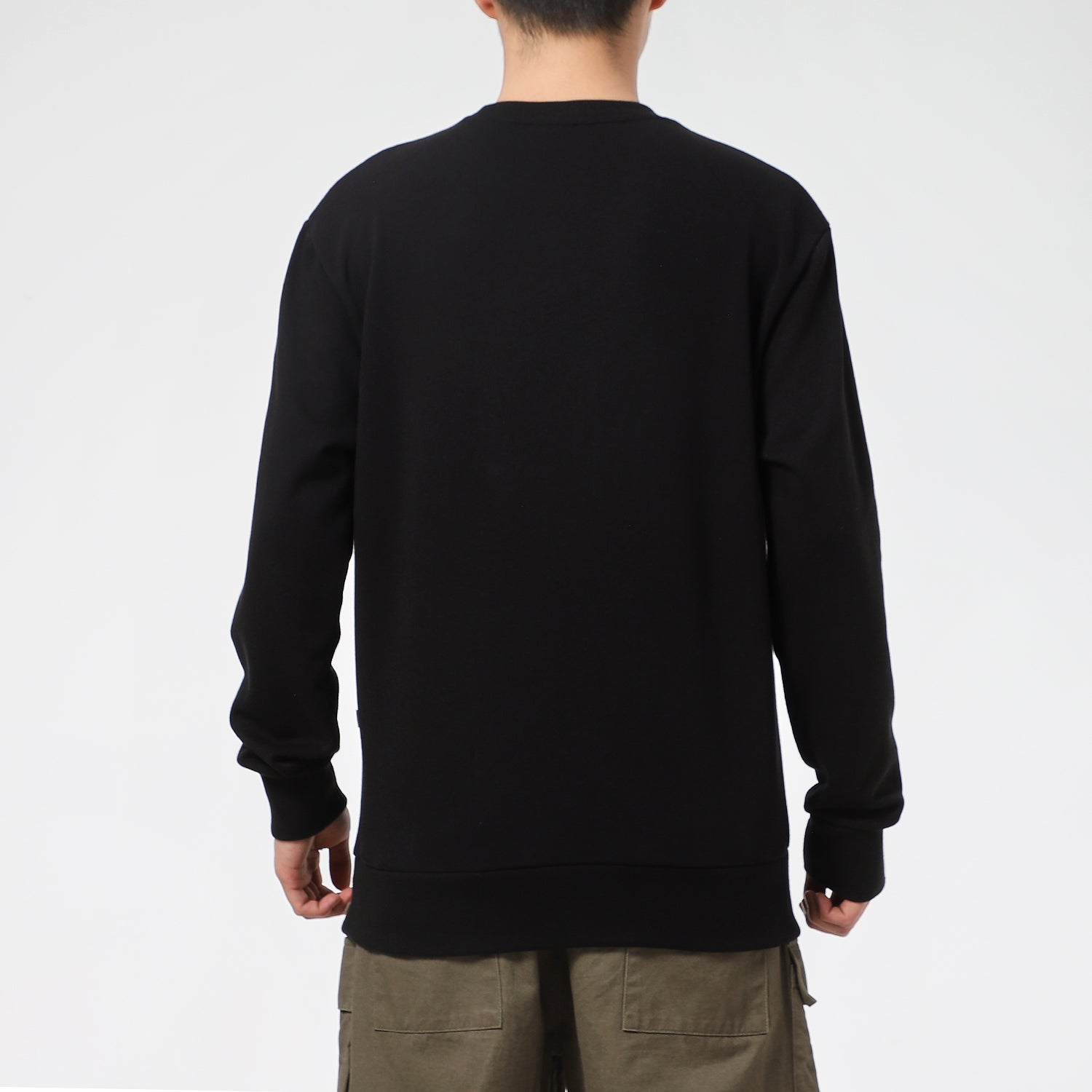 PUMA Rebel Crew Long Sleeve Sweater 'Black White' 531293-01