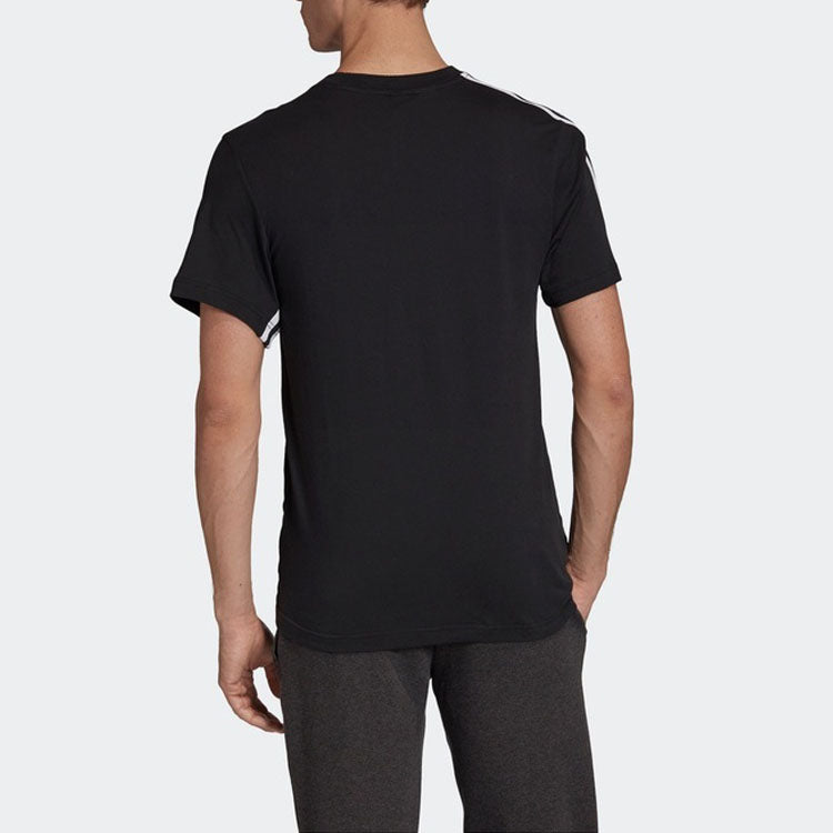 Men's adidas Sports Stylish logo Short Sleeve Black T-Shirt FQ2023