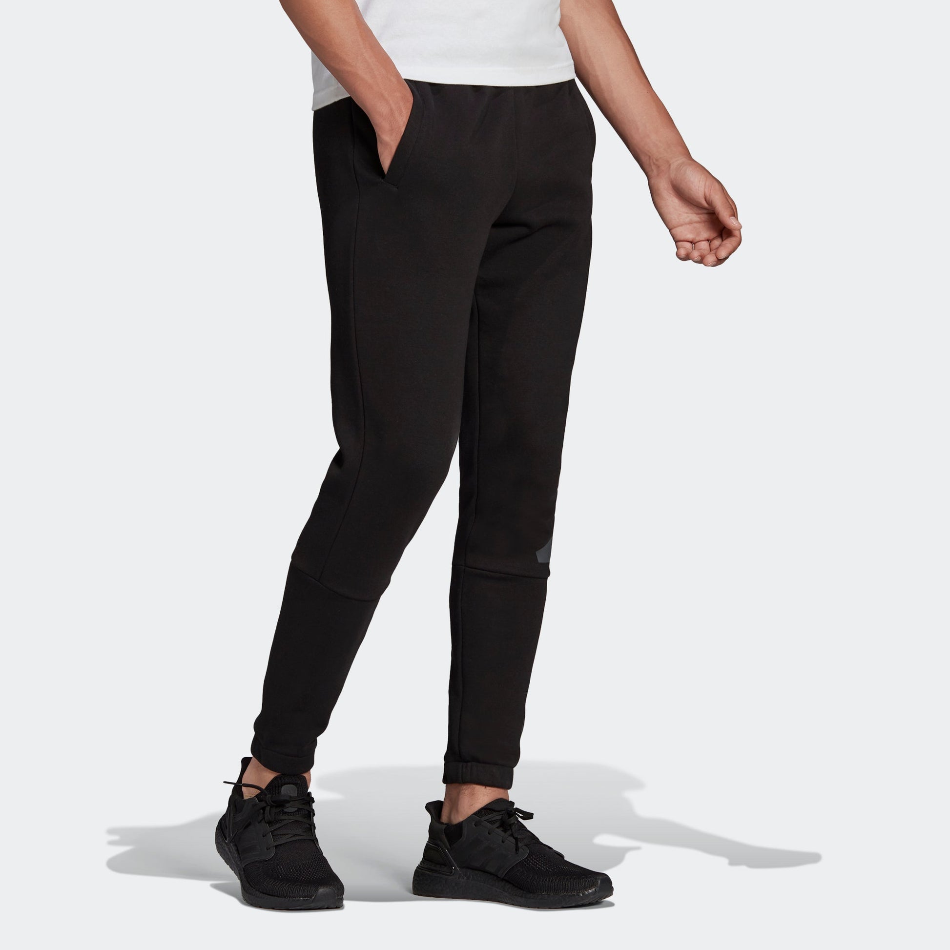 Men's adidas Logo Pant Contrasting Colors Large Logo Sports Pants/Trousers/Joggers Black HI1182