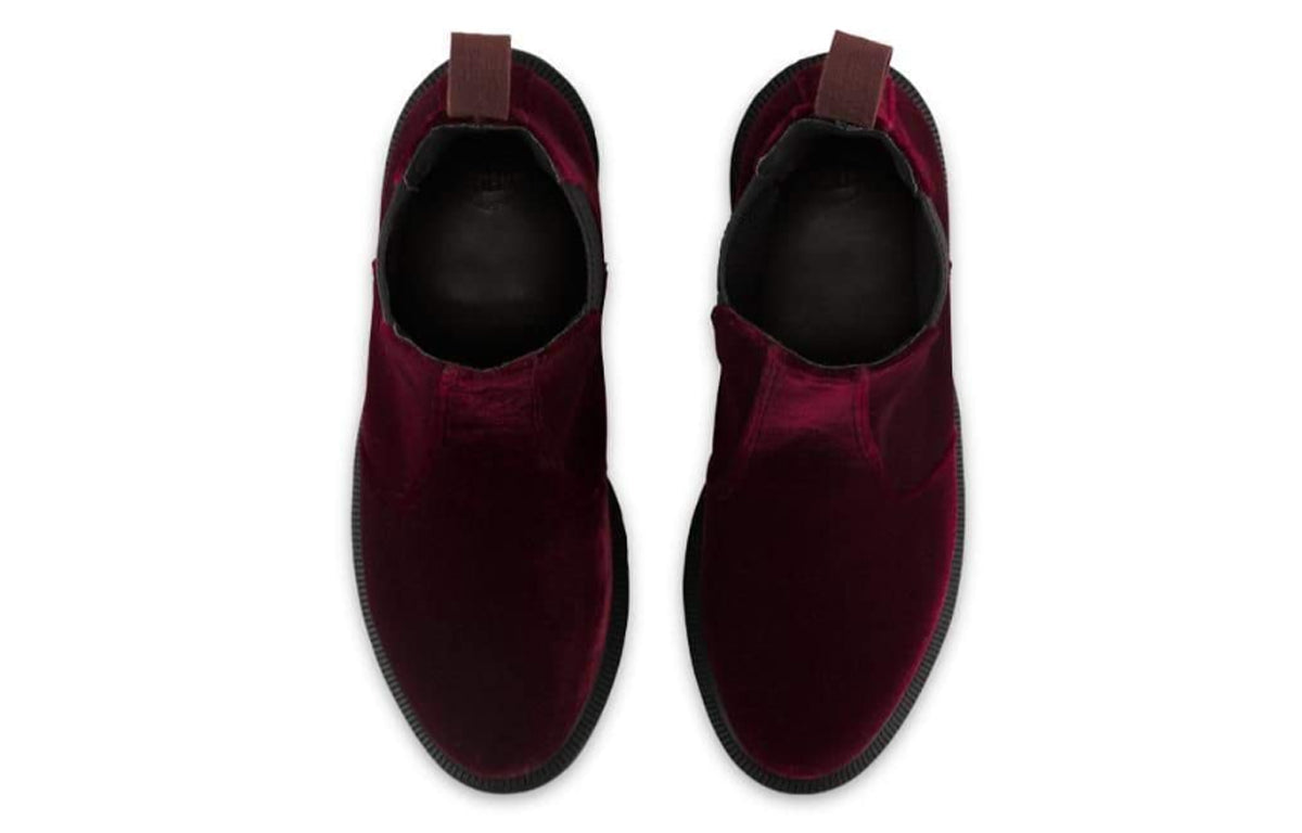 (WMNS) Dr.Martens Flora Velvet 'Cherry Red' 23962600