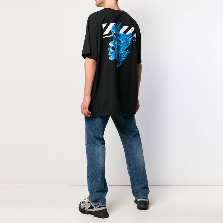 Off-White Mens Skeleton Print Short Sleeve Oversized OMAA038S191850171088