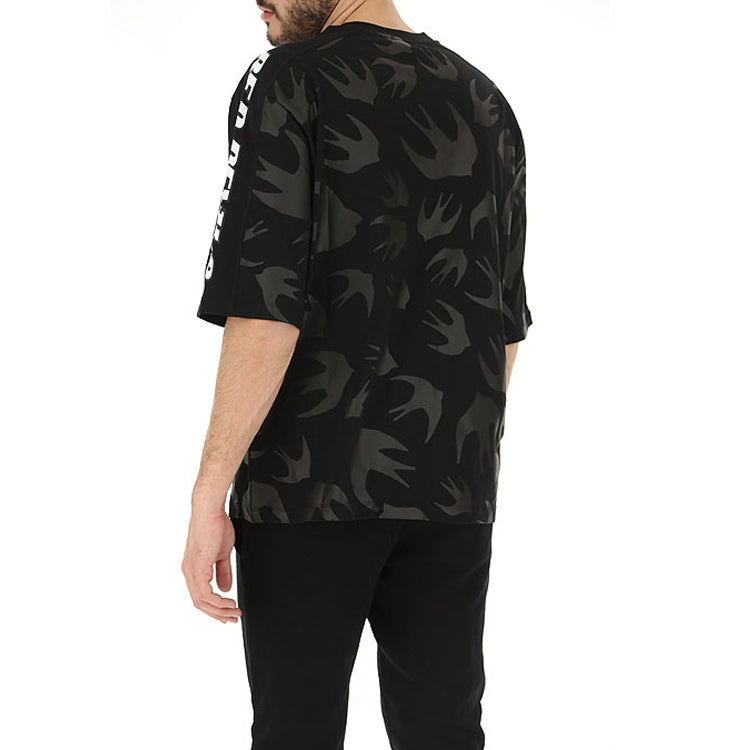 Men's Alexander McQueen Classic Printing Short Sleeve Black 527529-RMT68-1000