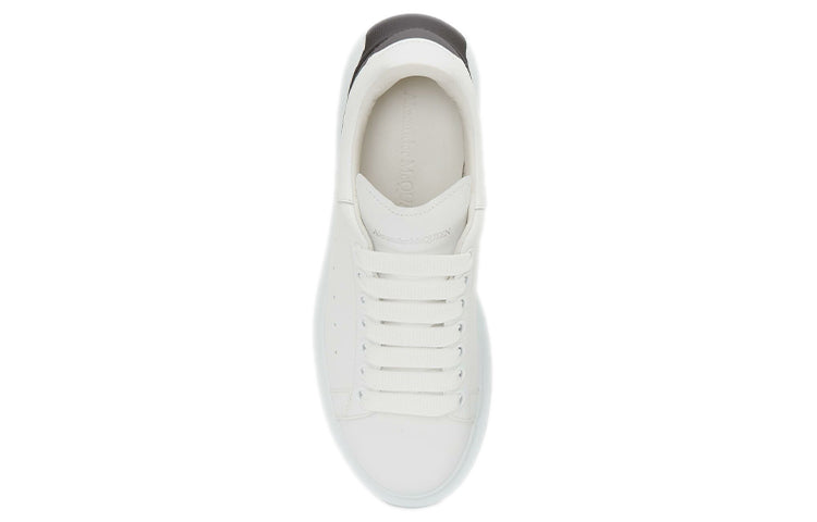 (WMNS) Alexander McQueen Oversized Sneaker 'White Black Heel' 650789WHZ4U9061