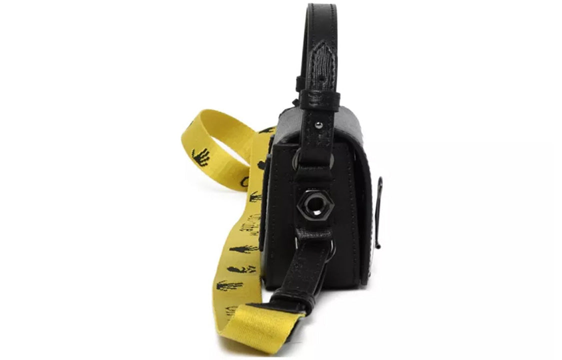 (WMNS) Off-White Deceleration Leather Bag Little Size Black OWNA087E20LEA0021001
