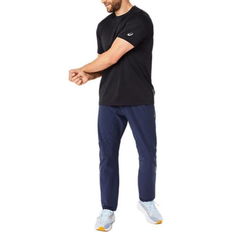 ASICS ACTIBREEZE Panel Jacquard Short Sleeved Top Asia Sizing 'Performance Black' 2031E507-001