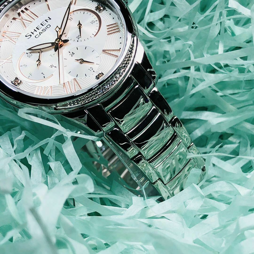CASIO SHEEN Quartz Waterproof Silver Analog SHE-3058D-7A
