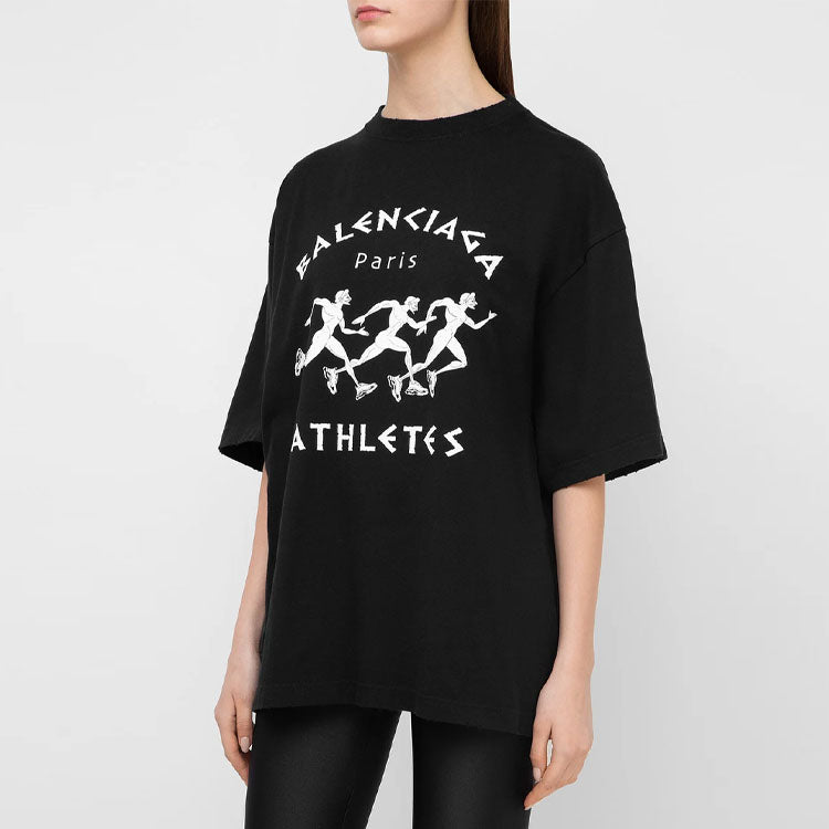 Balenciaga Printing Round-neck Black 641532TJVK61070