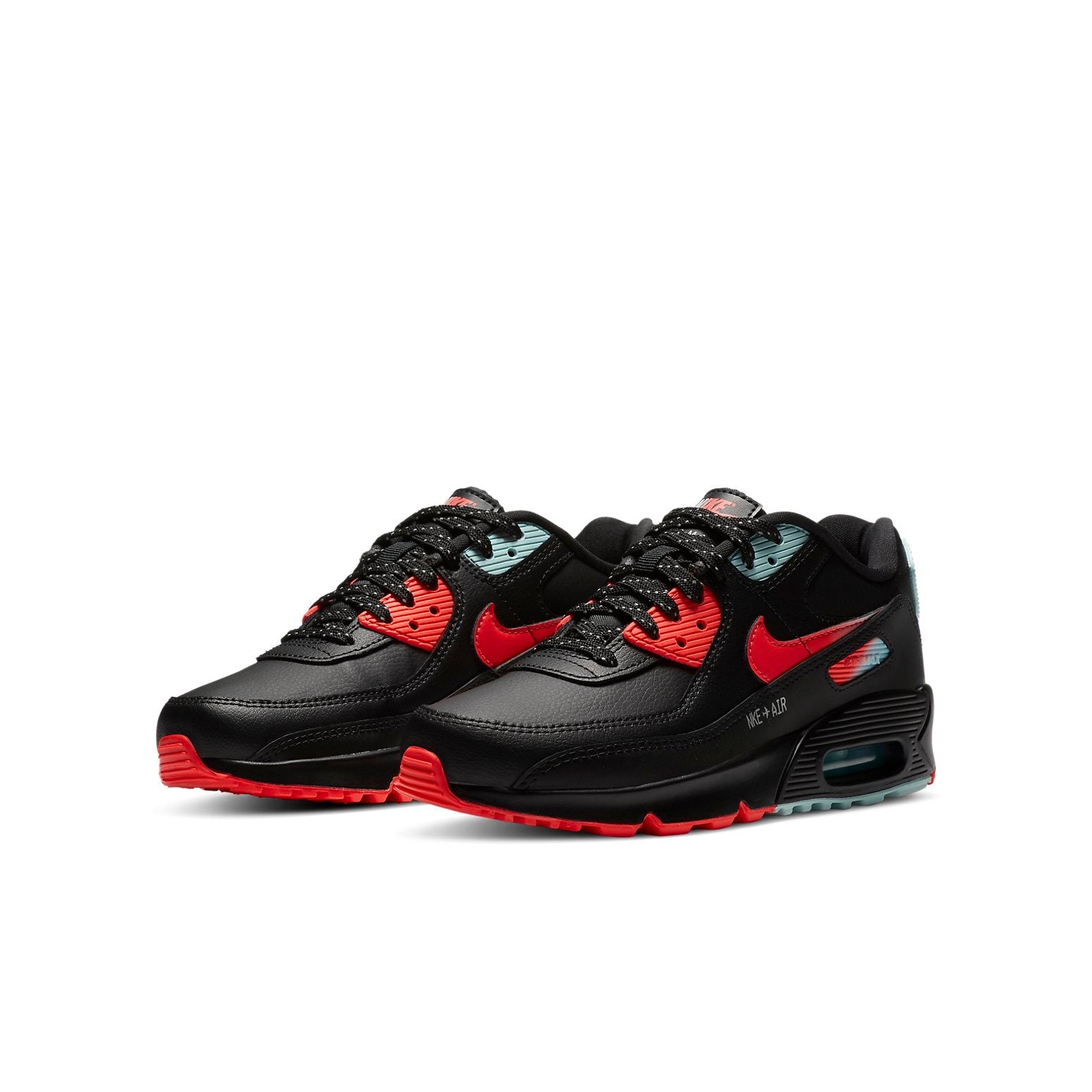 (WMNS) Nike Air Max 90 Leather 'Black Crimson Glacier Ice' CZ8144-001