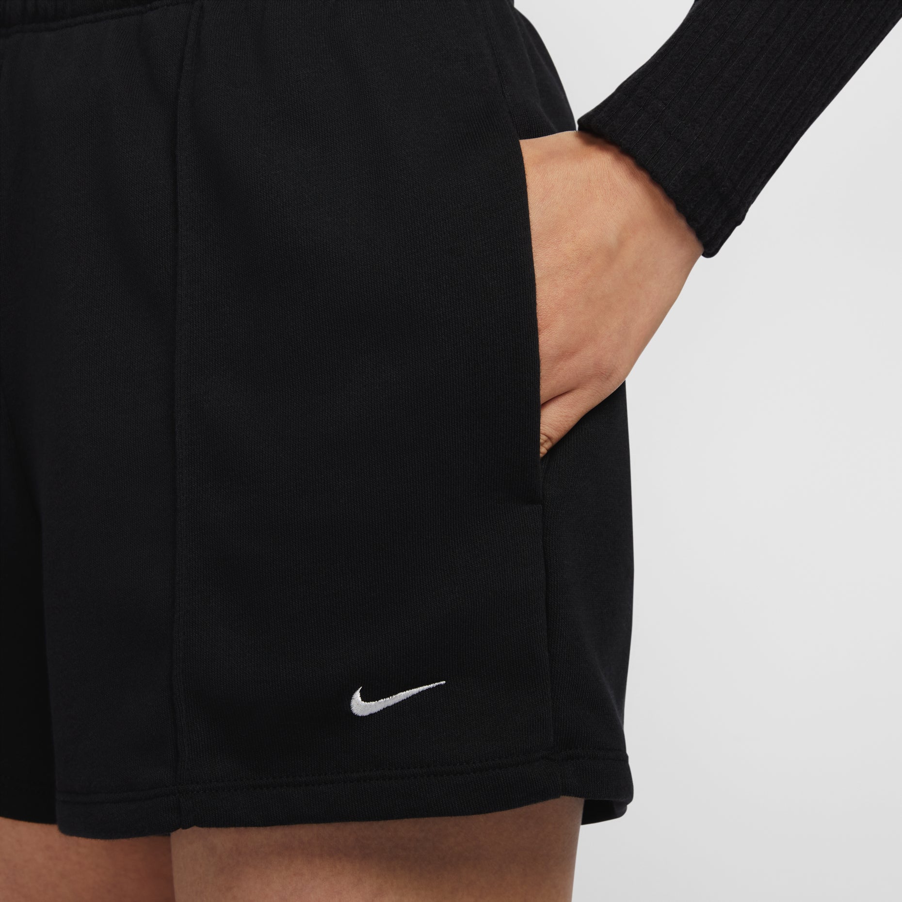 (WMNS) Nike Sportswear Chill Terry Mid-Rise 4" French Terry Shorts 'Black' HF6941-010