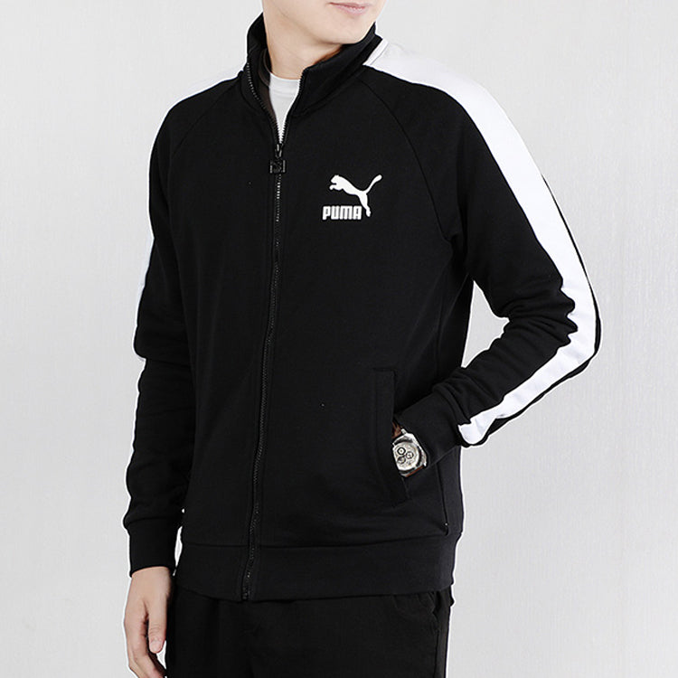 PUMA Iconic Minimalistic Casual Stand Collar Jacket Black 595976-01